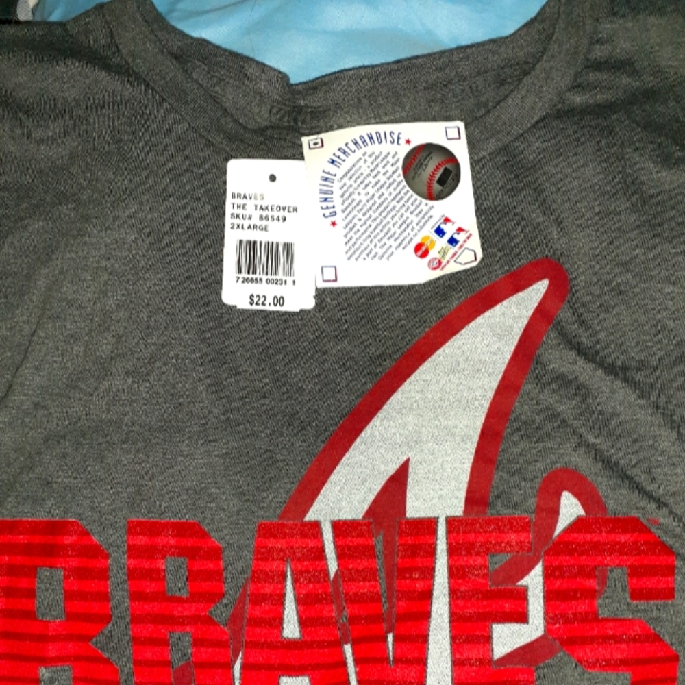 NWT Atlanta Braves T-shirt XXL